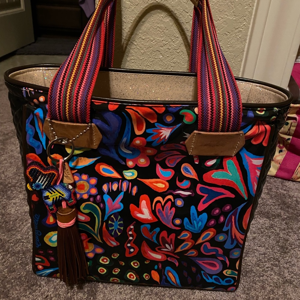 Consuela Swirly Bird Tote NWOT